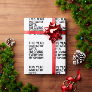 Dit jaar geef ik iedereen in plaats van een cadeau cadeaupapier