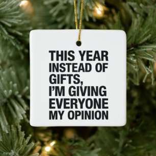 Dit jaar geef ik iedereen in plaats van een cadeau keramisch ornament