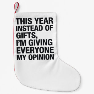 Dit jaar geef ik iedereen in plaats van een cadeau kleine kerstsok
