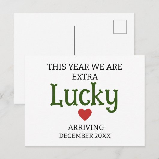 Dit jaar hebben we extra geluk met een aangepaste feestdagenkaart (Voorkant / Achterkant)