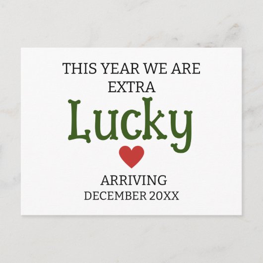 Dit jaar hebben we extra geluk met een aangepaste feestdagenkaart (Voorkant)