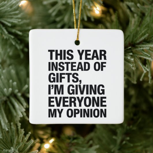 Dit jaar in plaats van een cadeautje, geef ik iede keramisch ornament (Boom)