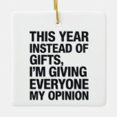 Dit jaar in plaats van een cadeautje, geef ik iede keramisch ornament (Voorkant)