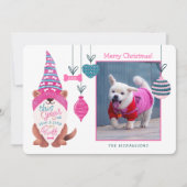 Dit jaar is de foto van Ruff Fun Gnome Dog Feestdagenkaart (Voorkant)