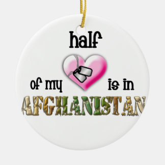 Dit jaar is de helft van mijn hart in Afghanistan Keramisch Ornament