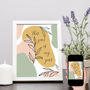Dit jaar is mijn Abstracte versie van vormen Poster