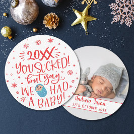 Dit jaar klote maar had een baby foto aankondiging