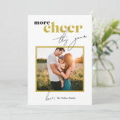 Dit jaar meer vrolijkheid Glittering ingelijste fo Feestdagenkaart (Staand voorkant)