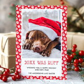 Dit jaar was Ruff Red Pet Photo Christmas-Kaart