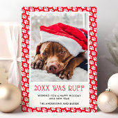 Dit jaar was Ruff Red Pet Photo Christmas-Kaart