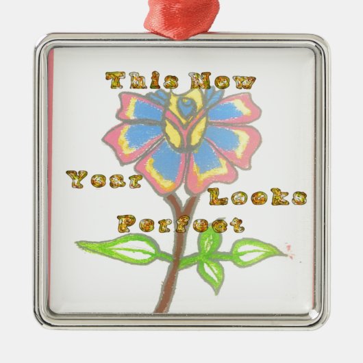 Dit jaar ziet er Perfect.jpg Metalen Ornament (Voorkant)