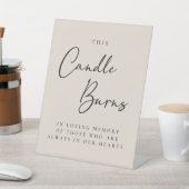 Dit Kaars Branden In Liefdevolle Herinnering Reclamebord Met Voetstuk (Insitu)