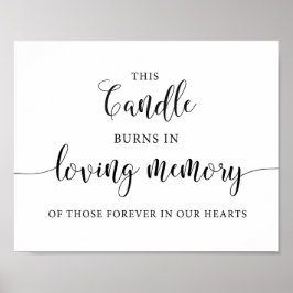 Dit Kaars Brandt Trouw Herdenkingskaars Bord Poster