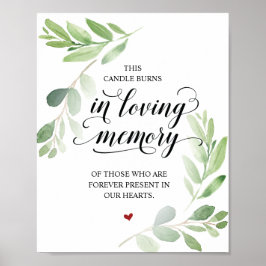 Dit kaarsje brandt ter liefdevolle herinnering Her Poster