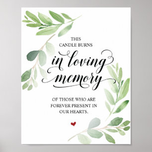 Dit kaarsje brandt ter liefdevolle herinnering Her Poster