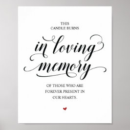 Dit kaarsje brandt ter liefdevolle herinnering Her Poster