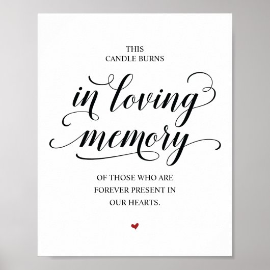 Dit kaarsje brandt ter liefdevolle herinnering Her Poster (Voorkant)