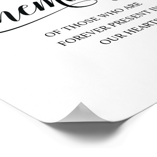 Dit kaarsje brandt ter liefdevolle herinnering Her Poster (Hoek)