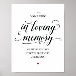 Dit kaarsje brandt ter liefdevolle herinnering Her Poster