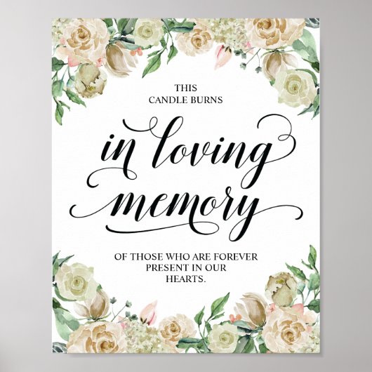 Dit kaarsje brandt ter liefdevolle herinnering Her Poster (Voorkant)