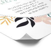 Dit kaarsje brandt tropisch herdenkingsgebaar poster (Hoek)