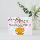 Dit kan Cheesy zijn... maar bedankt. Realtor Pop-b Uitnodiging Briefkaart (Staand voorkant)