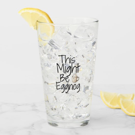 Dit kan Eggnog zijn – leuk vakantieontwerp Glas (Voorkant ijs)