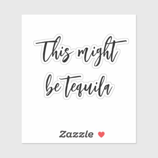 Dit kan Tequila Water Bottle Fun zijn. Sticker (Vel)