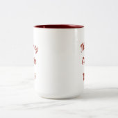 "Dit kan wijn bevatten" Grappige Moederdag Tweekleurige Koffiemok (Center)