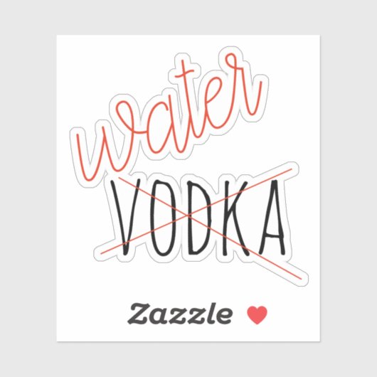 Dit kan wodka waterfles grappig zijn sticker (Vel)
