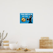 Dit kasteel is Nut Free Guard door Knight Poster (Keuken)
