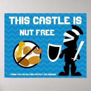 Dit kasteel is Nut Free Guard door Knight Poster