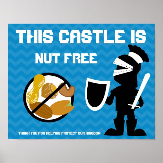 Dit kasteel is Nut Free Guard door Knight Poster (Voorkant)