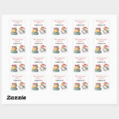 Dit kerstboek is van Naam Kinderen Vierkante Sticker (Vel)