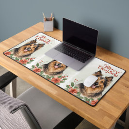 Dit kerstbureaumat verheldert feestelijke bureauma bureaumat