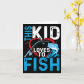Dit Kind houdt ervan om Gevist jongens te vissen Kaart (Gele Bloem)