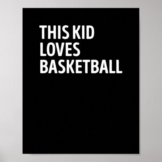 Dit Kind houdt van basketbalspeler Poster (Voorkant)