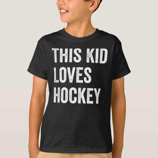 Dit Kind houdt van hockeyliefhebbers T-shirt (Voorkant)