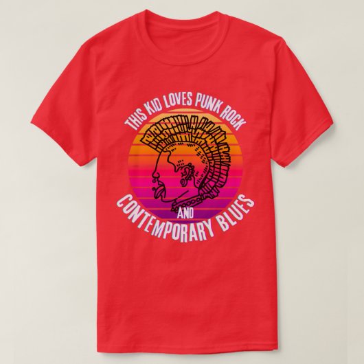 dit kind houdt van punk rots en hedendaagse Blues T-shirt (Design voorkant)