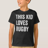Dit Kind houdt van rugbyliefhebbers T-shirt (Voorkant)