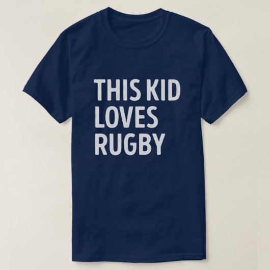 Dit Kind houdt van rugbyspeler T-shirt (Design voorkant)