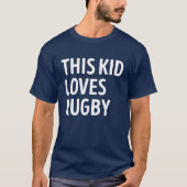 Dit Kind houdt van rugbyspeler T-shirt (Voorkant)