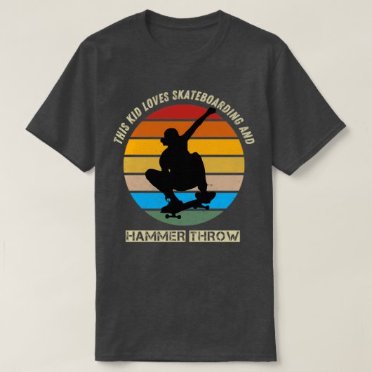 dit kind houdt van skateboarden en hamerschoen t-shirt (Design voorkant)