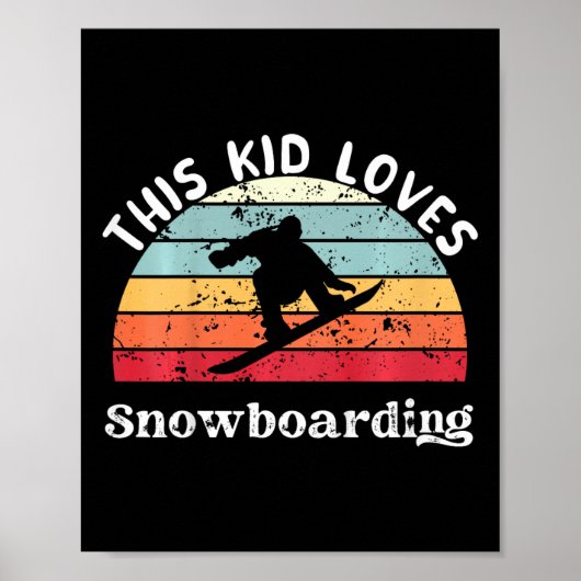 Dit Kind houdt van snowboarden meisjes Poster (Voorkant)