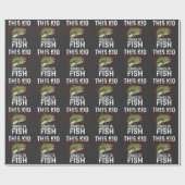 Dit Kind houdt van vissen Vist kinderen Cadeaupapier (Vlak)