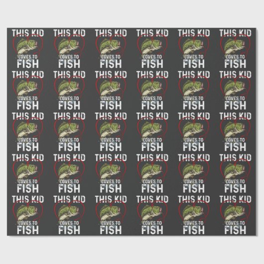 Dit Kind houdt van vissen Vist kinderen Cadeaupapier (Vlak)