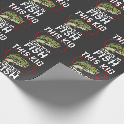 Dit Kind houdt van vissen Vist kinderen Cadeaupapier (Hoek)