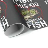 Dit Kind houdt van vissen Vist kinderen Cadeaupapier (Rol Hoek)