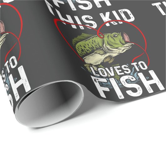 Dit Kind houdt van vissen Vist kinderen Cadeaupapier (Rol Hoek)