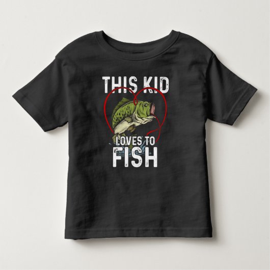 Dit Kind houdt van vissen Vist kinderen Kinder Shirts (Voorkant)